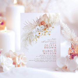 Convites Terracotta White Flowers Janto de Ensaio de Boho