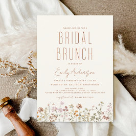 Convites Terracotta Wildflower Bridal BrunChá