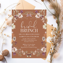 Convites Terracotta Wildflower Bridal BrunChá de panela