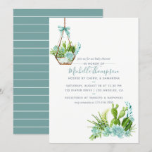 Terrário de Vidro com Suculentas em Aquarela para 