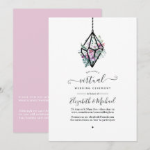 Terrário Geométrico Casamento Virtual Floral Paste