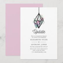 Terrário Geométrico Pastel Atualização de Casament