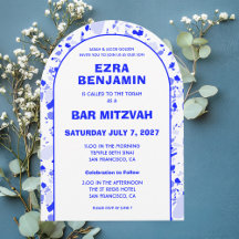 Terrazzo Hand Desenhou Bar Personalizado Bat Mitzv