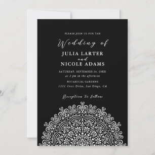 Convites Terreno Mexicano Retro Florido Mandala Casamento