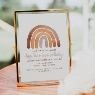 Convites Terrenos, Aquarela, segundo aniversário Arco-Íris 