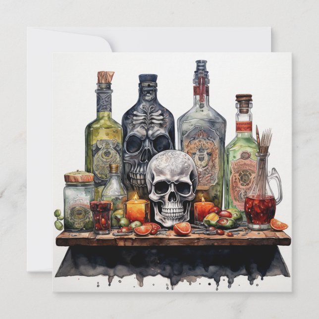 Convites 👻 🍹 Terrors & Tequila Party 🍹 👻 : Halloween (Frente)