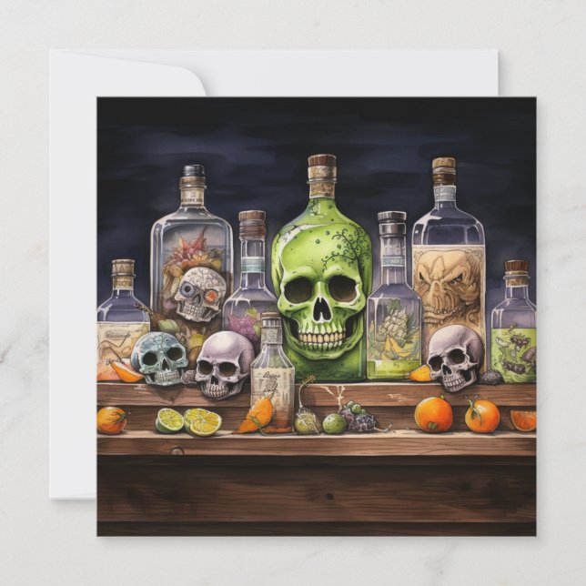 Convites 👻 🍹 Terrors & Tequila Party 🍹 👻 : Halloween (Frente)