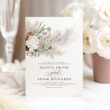 Terthy Greenery Floral Pampas Grass Boho Casamento