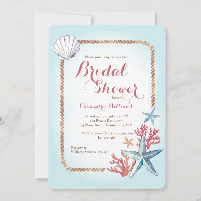 Convites Tesouros do Sea Invitation (Frente)