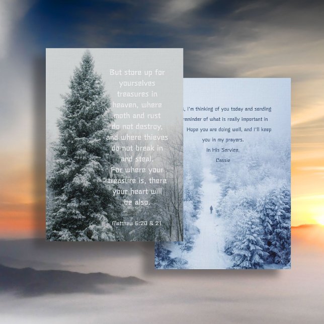 Convites Tesouros no Céu Encorajando Saudação (Criador carregado)