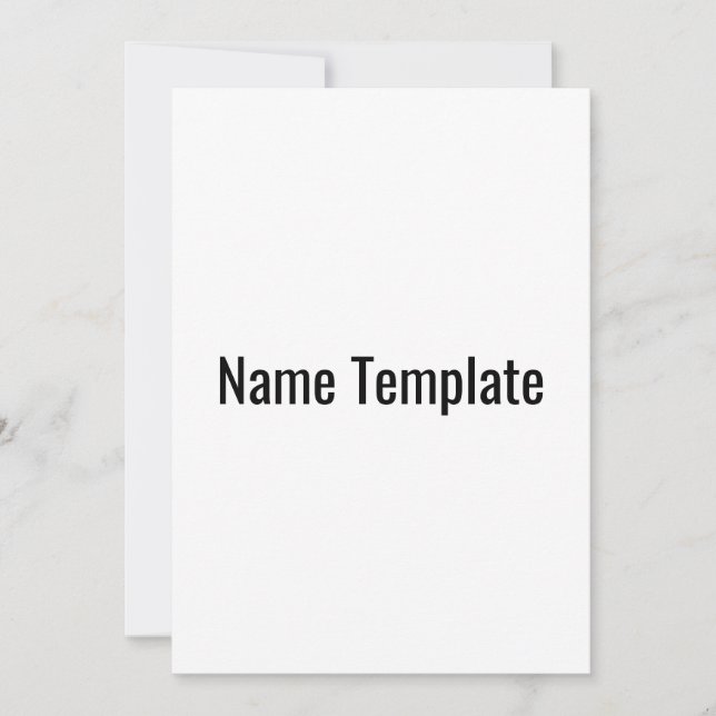 Convites Teste de Modelo de nome (Frente)