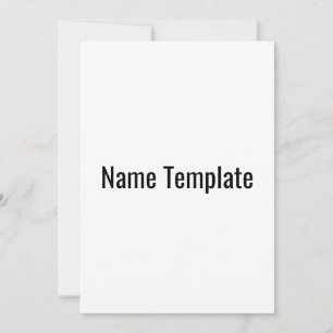 Convites Teste de Modelo de nome