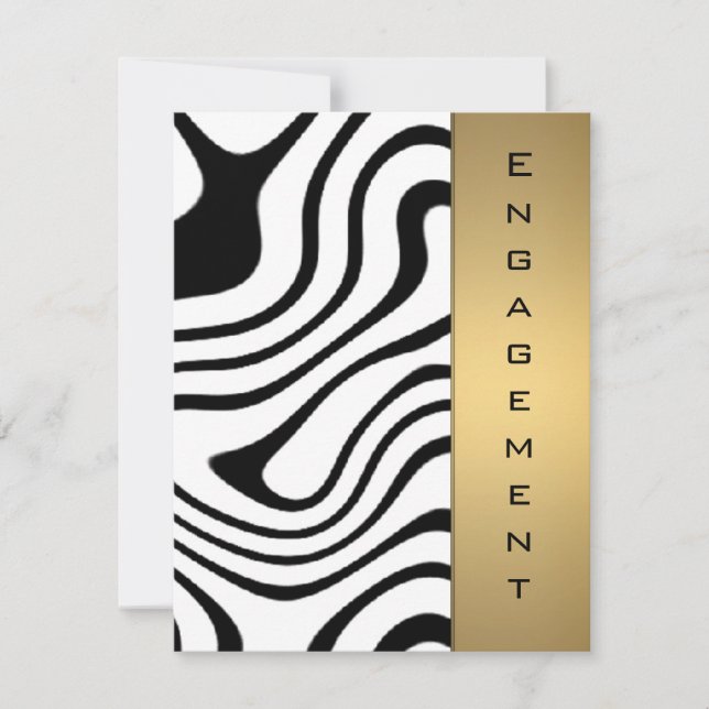 Convites Teste padrão abstrato metálico do ouro e da prata (Frente)