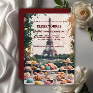 Convites Testemunha de Macaroons de Paris Patisseries