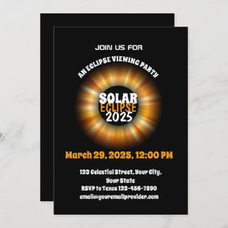 Convites Testemunhando o Eclipse Solar Parcial 29/3/2025