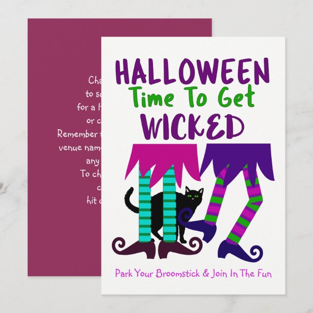 Convites Testemunhas Engraçadas Festa Bestial Editável do H (Frente/Verso)