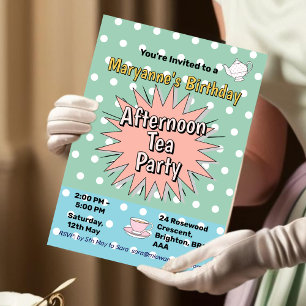 Convites Testes retrorreflectores de estilo de anos 50 de c