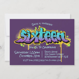 Convites Teto de Grafite roxo