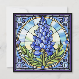 Convites Texas Bluebonnet StainGlass