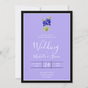 Convites Texas Bluebonnets na Lavanda, Casamento na primave