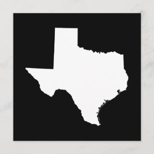 Convites Texas em branco e preto