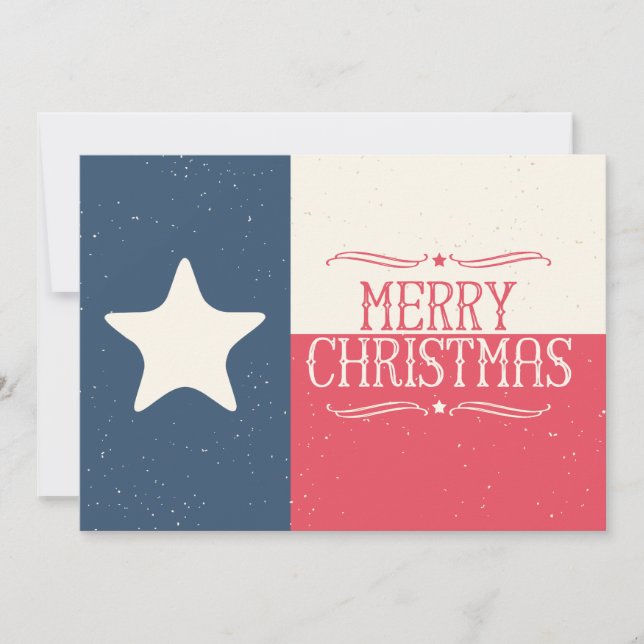 Convites Texas Flag Merry Christmas Invay or Card (Convite  (Frente)
