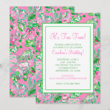 Texas Map Pink & Green Preppy Party (Partido de Pa