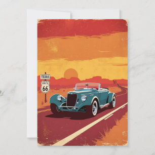 Convites Texas Route 66 FESTIVAL POSRCARD