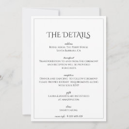 Convites Texto Clássico de Elegância baseado em Detalhes