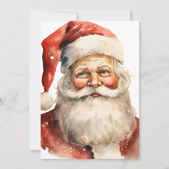 Convites Texto da festa do Papai Noel de Natal retrocedido (Frente)