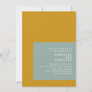 Convites Texto da Máquina de Escrever Geométrica Casament