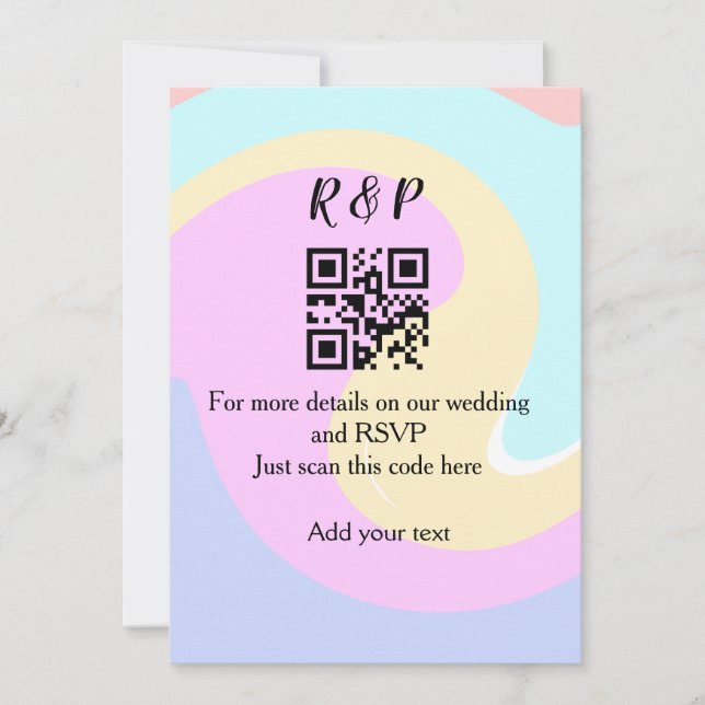 Convites Texto de adição de nome do site de casamento rsvp  (Frente)