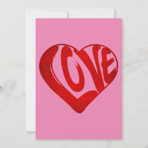 CONVITES TEXTO DE AMOR TIPOGRAFIA VERMELHA DIA DOS NAMORADO