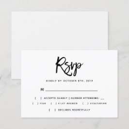 Convites Texto de Escova de Casamento RSVP