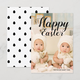 Convites Texto de Felz pascoa de Cute Moderno Elegante | Fo