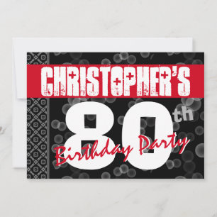 Convites Texto De Grunge De Aniversário Para Ele A01