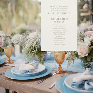 Convites Texto Dourado de Creme Formal Dois Pais Noivas de 