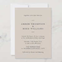 Texto Elegante Simples Mínimo Apenas Casamento Neu