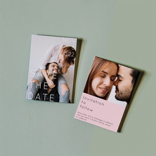 Convites Texto fino em negrito duplo fotográfico moderno gu (Criador carregado)