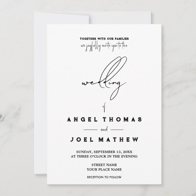 Convites Texto FOTO personalizadoWeddingInvitationCard (Frente)