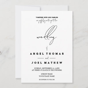 Convites Texto FOTO personalizadoWeddingInvitationCard