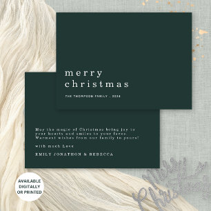 Convites Texto Minimalista Verde Feliz Natal