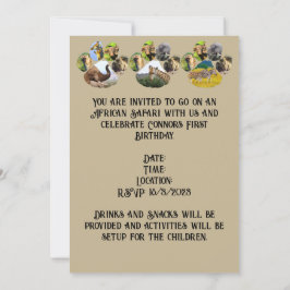 Convites Texto Personalizado de Colagem de Impressão em Amb