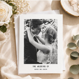 Convites Texto Simples e Elegante & Foto | Casamento