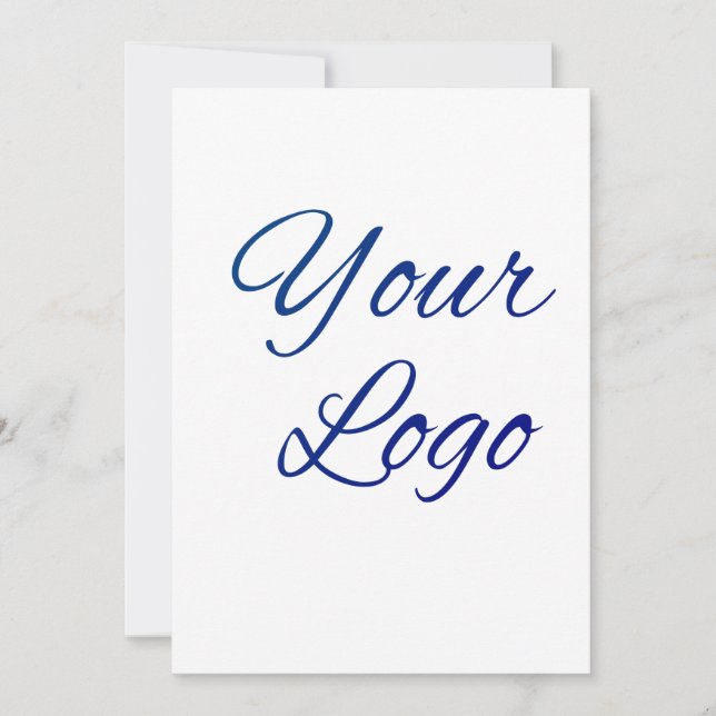 Convites texto simples mínimo adicione seu logotipo/design  (Frente)