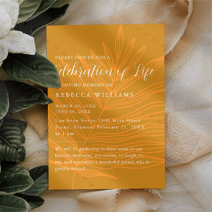 Convites Texto Terracotta Celebração Mínima da Vida