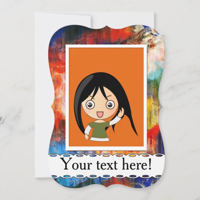 Convites Textura colorida (Frente)