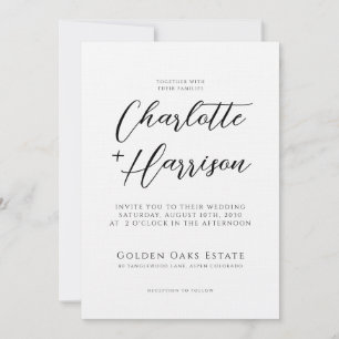 Convites Textura de Linen Embossed