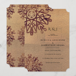 Convites Textura de Ouro Vintage Casamento de Padrão Orname