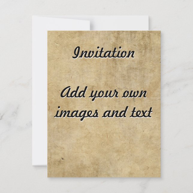 Convites Textura de Pergaminho (Frente)